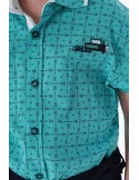 Boy\'s short-sleeved shirt, mint NDZ7462 - Online store - Boutique